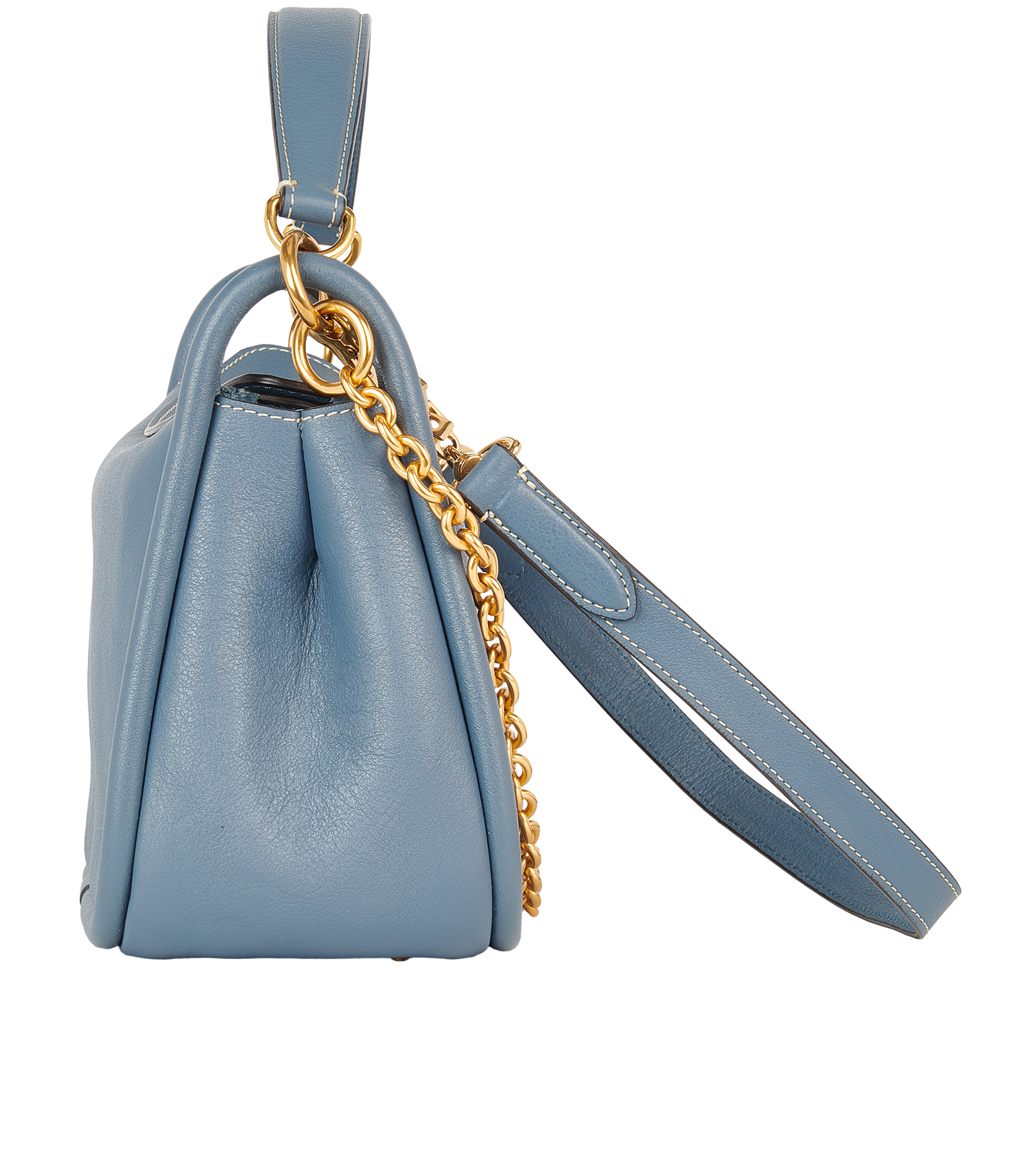 Leighton Bag, &pound;295, Handbags, Blue, Leather, Bottom view